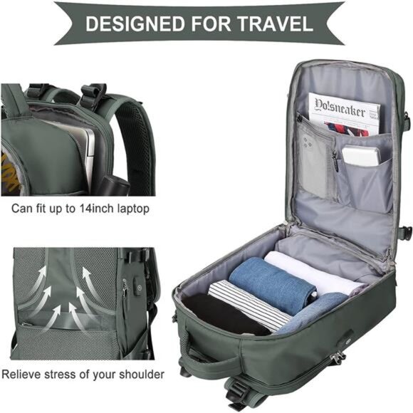 Large Travel Backpack For Women Men,Carry On Backpack,Hiking Backpack - Picture 5 of 8